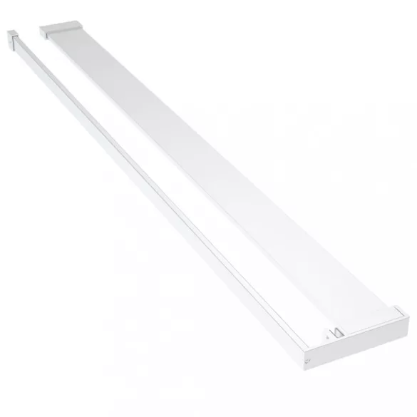 króm ESG üveg és alumínium zuhanyfal polccal 100 x 195 cm
