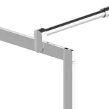 króm ESG üveg és alumínium zuhanyfal polccal 115x195 cm