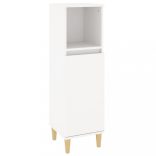 3 részes fehér szerelt fa fürdőszobaszekrény-szett