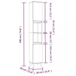 3 részes fehér szerelt fa fürdőszobaszekrény-szett