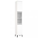 3 részes fehér szerelt fa fürdőszobaszekrény-szett