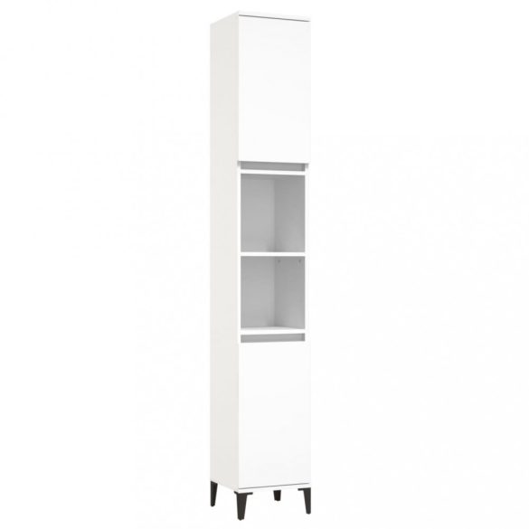 3 részes fehér szerelt fa fürdőszobaszekrény-szett