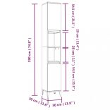 3 részes szürke sonoma szerelt fa fürdőszoba szekrényszett