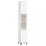 3 részes fehér szerelt fa fürdőszobai bútorszett