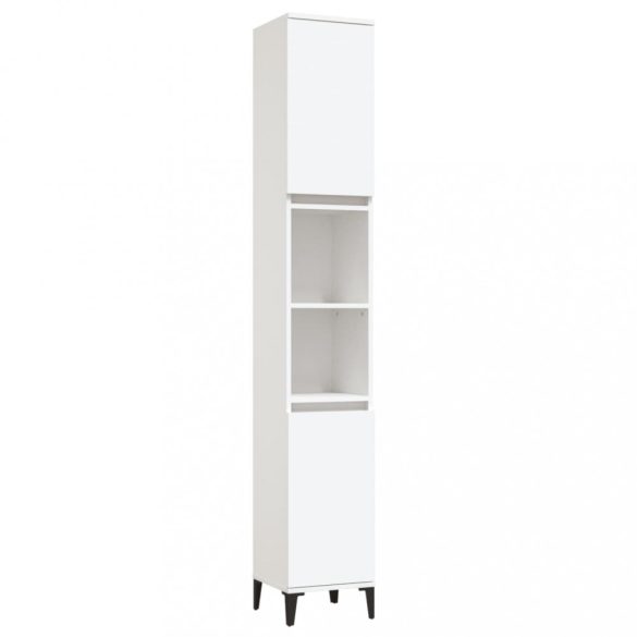 3 részes fehér szerelt fa fürdőszobai bútorszett