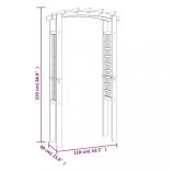 impregnált tömör fenyőfa rácsos boltív 110 x 60 x 210 cm
