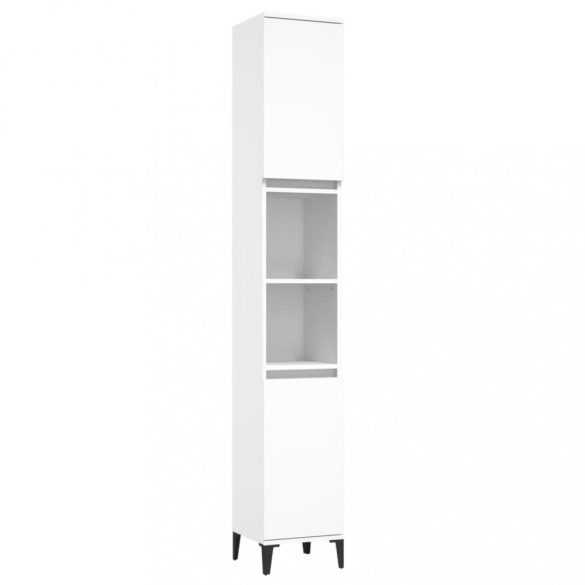 3 részes fehér szerelt fa fürdőszobai bútorszett