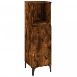 3 részes füstös tölgy színű szerelt fa fürdőszobai bútorszett