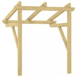 impregnált tömör fenyőfa ajtóelőtető 100x100x80 cm