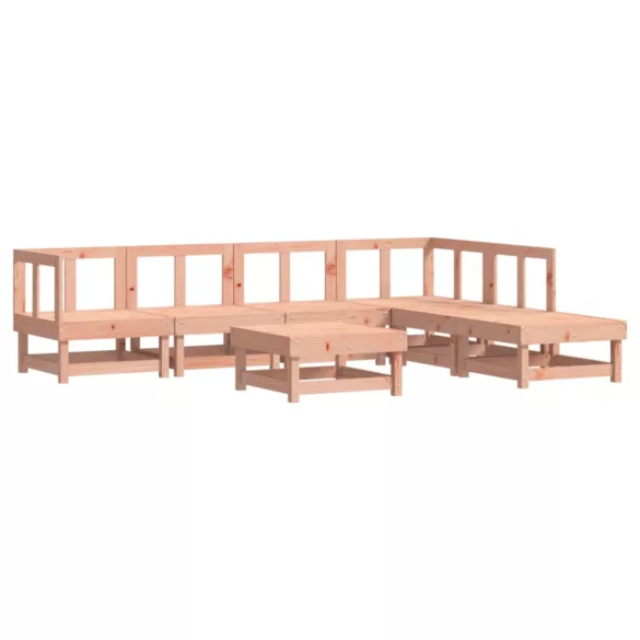 7 részes tömör duglászfenyő kerti társalgószett párnákkal