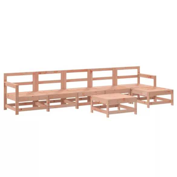 7 részes tömör duglászfenyő kerti társalgószett párnákkal