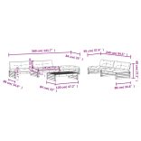 6 részes fehér tömör fa kerti társalgószett párnákkal