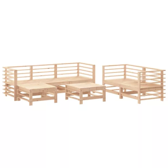 7 részes tömör fenyőfa kerti ülőgarnitúra