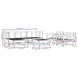 7 részes tömör fenyőfa kerti ülőgarnitúra