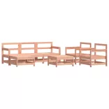 7 részes tömör duglászfenyő kerti ülőgarnitúra