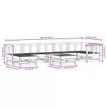 8 részes impregnált fenyőfa kerti pihenőgarnitúra