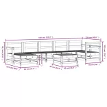 8 részes impregnált fenyőfa kerti pihenőgarnitúra