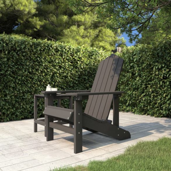 antracitszürke HDPE kerti adirondack szék