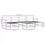 7 részes tömör duglászfenyő kerti ülőgarnitúra