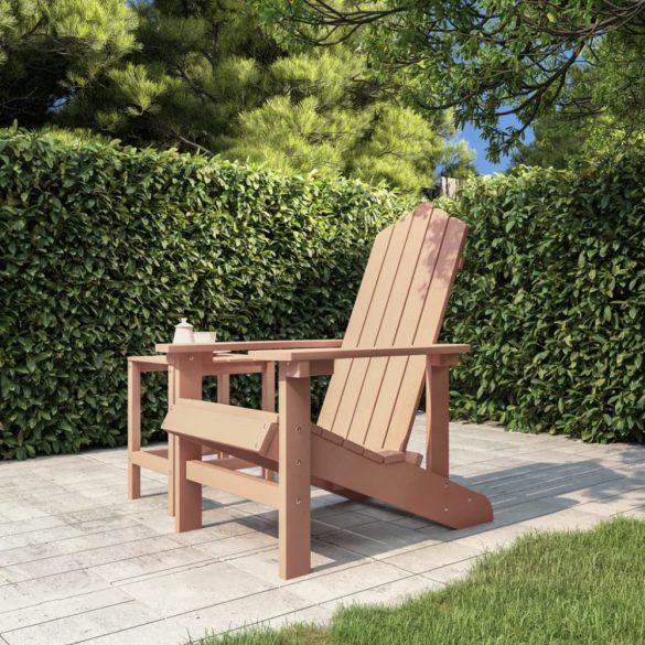 barna HDPE kerti adirondack szék