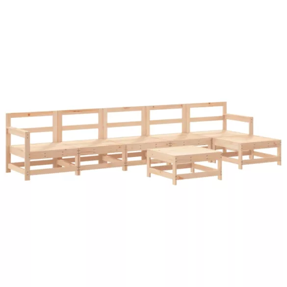 7 részes tömör fenyőfa kerti ülőgarnitúra