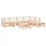 7 részes tömör fenyőfa kerti ülőgarnitúra