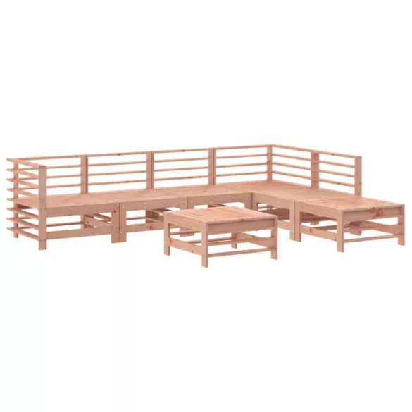 7 részes tömör duglászfenyő kerti ülőgarnitúra