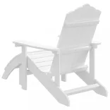 fehér HDPE kerti adirondack szék lábtartóval