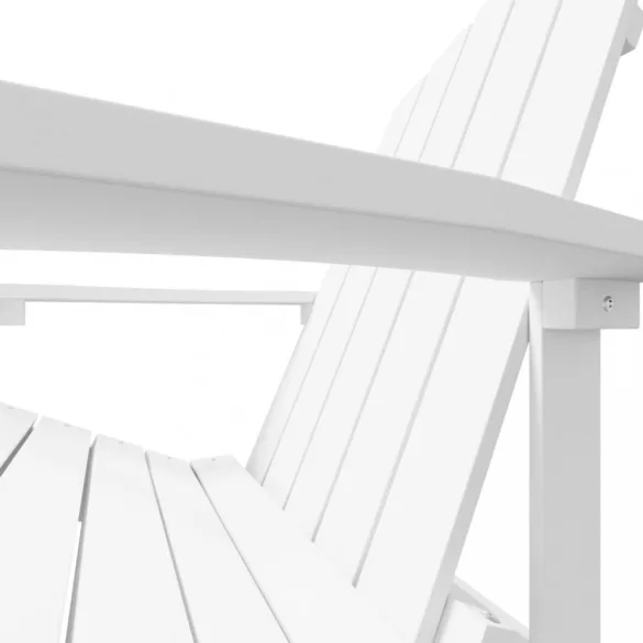 fehér HDPE kerti adirondack szék lábtartóval