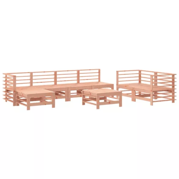 8 részes tömör duglászfenyő kerti ülőgarnitúra