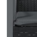 9 részes polyrattan és acél kerti étkezőgarnitúra párnával