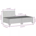 8 részes szürke polyrattan kerti ülőgarnitúra párnákkal