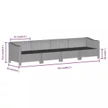 11 részes szürke polyrattan kerti ülőgarnitúra párnákkal