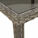 11 részes szürke polyrattan kerti ülőgarnitúra párnákkal