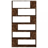 füstös tölgy színű térelválasztó könyvszekrény 100x24x188 cm