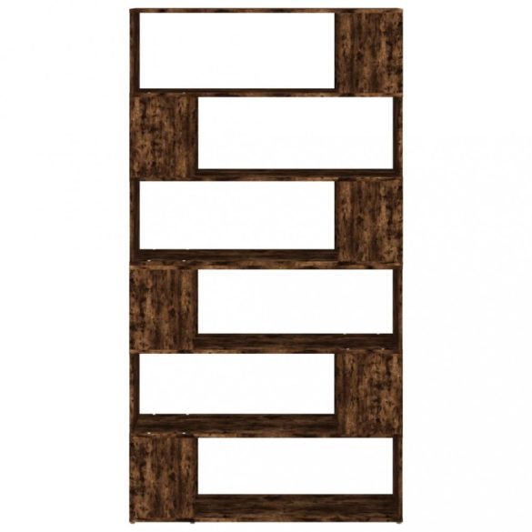 füstös tölgy színű térelválasztó könyvszekrény 100x24x188 cm