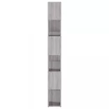szürke sonoma színű térelválasztó könyvszekrény 100x24x188 cm