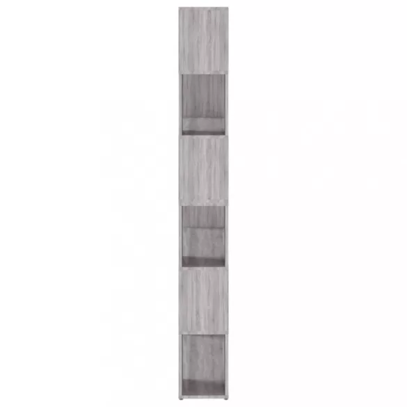 szürke sonoma színű térelválasztó könyvszekrény 100x24x188 cm