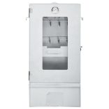 horganyzott acél BBQ füstölőkemence asztallal