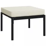 9 részes acél kerti ülőgarnitúra homokszínű párnákkal