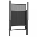 9 részes antracitszürke acél kerti étkezőgarnitúra