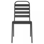 9 részes antracitszürke acél kerti étkezőgarnitúra