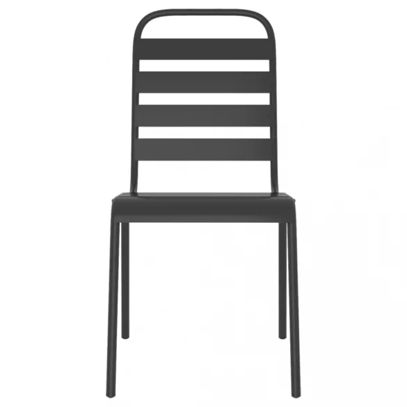 9 részes antracitszürke acél kerti étkezőgarnitúra