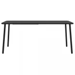 9 részes antracitszürke acél kerti étkezőgarnitúra