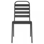 11 részes antracitszürke acél kerti étkezőgarnitúra