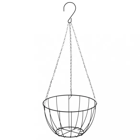 4 db fekete acél függő kaspótartó kaspóval