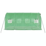 zöld acélvázas melegház 8 m² 4 x 2 x 2 m