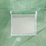 zöld acélvázas melegház 44 m² 22 x 2 x 2 m