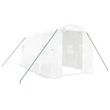 fehér acélvázas melegház 8 m² 4 x 2 x 2 m