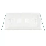 fehér acélvázas melegház 8 m² 4 x 2 x 2 m